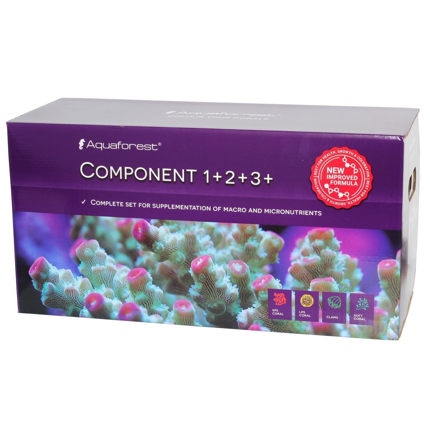 Мікро і макроелементи для морського акваріуму Aquaforest Component 1+, 2+, 3+, 3x5л (732475)