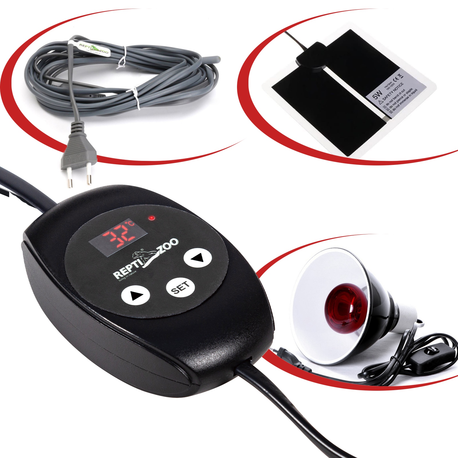 Термостат Repti-Zoo Mini Thermostat (TC02) для тераріуму або акваріума (300 Вт)