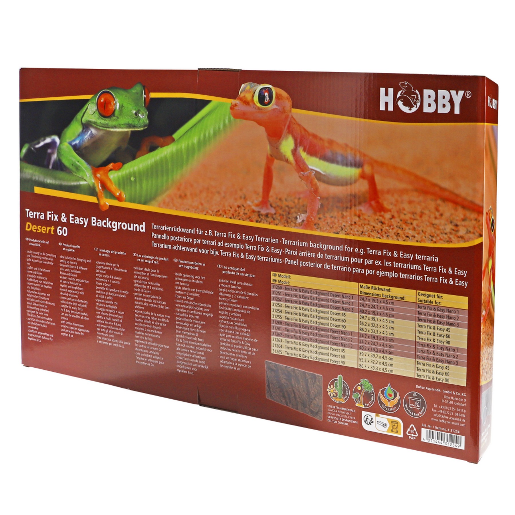 Фон для тераріуму 3D Hobby Terra Fix & Easy Background Desert 60 55,2x32,2x4,5см (31254)