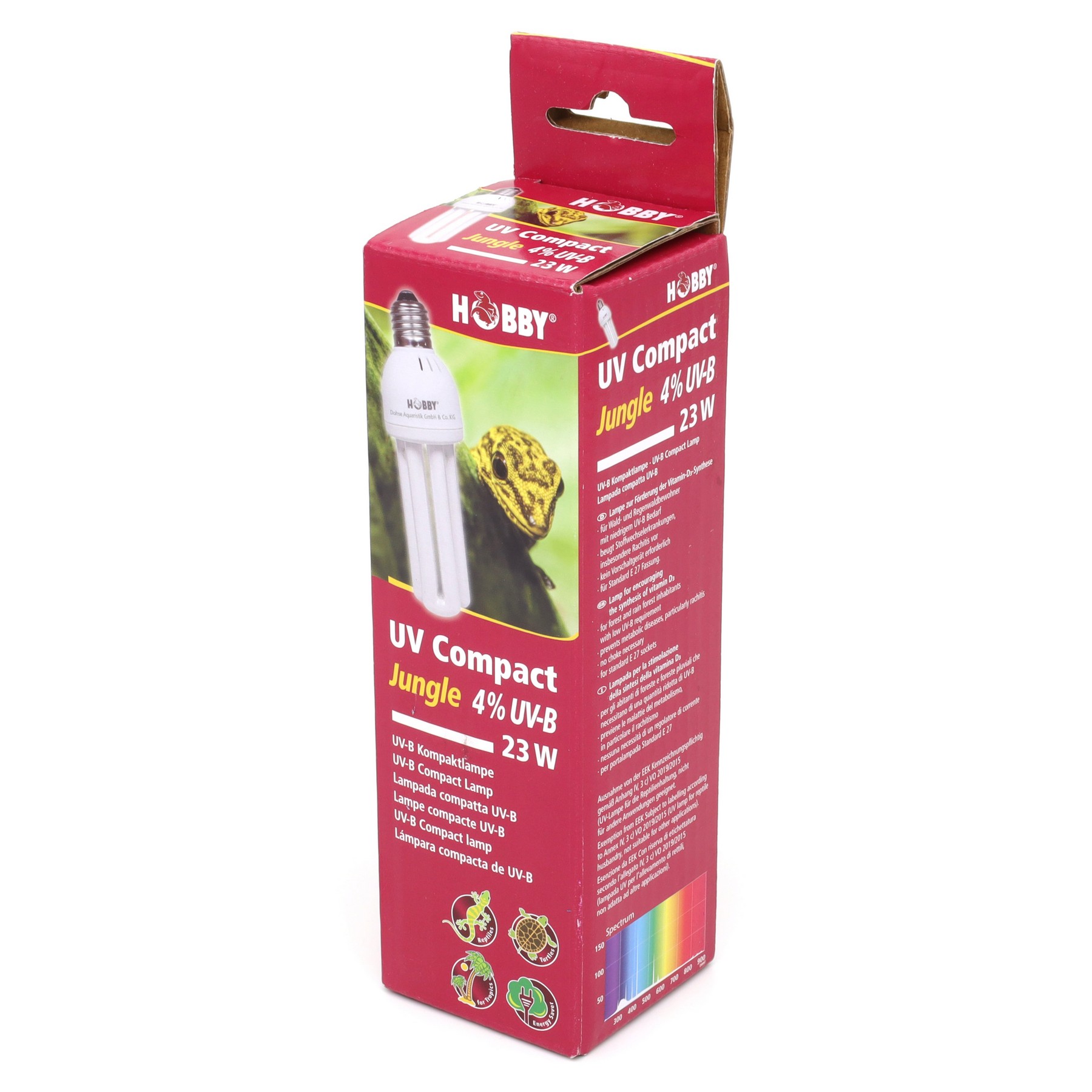 Люмінесцентна лампа Hobby UV Compact Jungle 4 % UV-B, 23 W (37333)