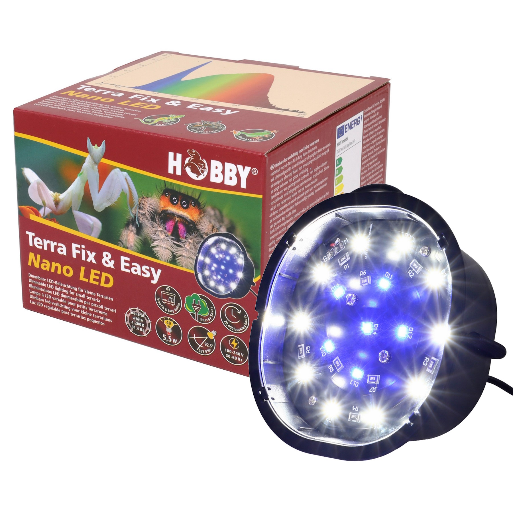 Світильник LED для тераріумів Hobby Terra Fix & Easy Nano LED 5.5 W (37610)