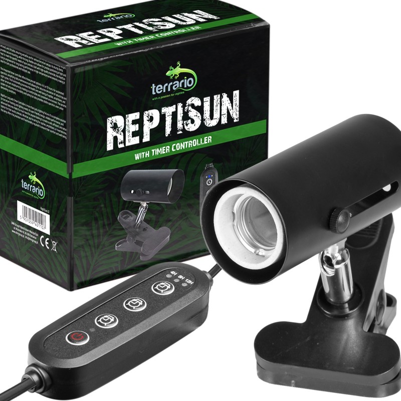 Світильник з затискної ручкою і таймером Terrario ReptiSun Time Control 200W