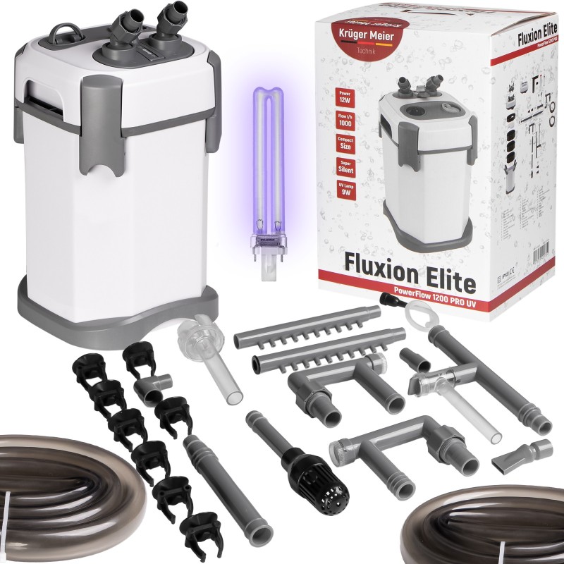 Внешний фильтр Kruger Meier Fluxion Elite 1200 UVC PRO для аквариумов 100-250 литров