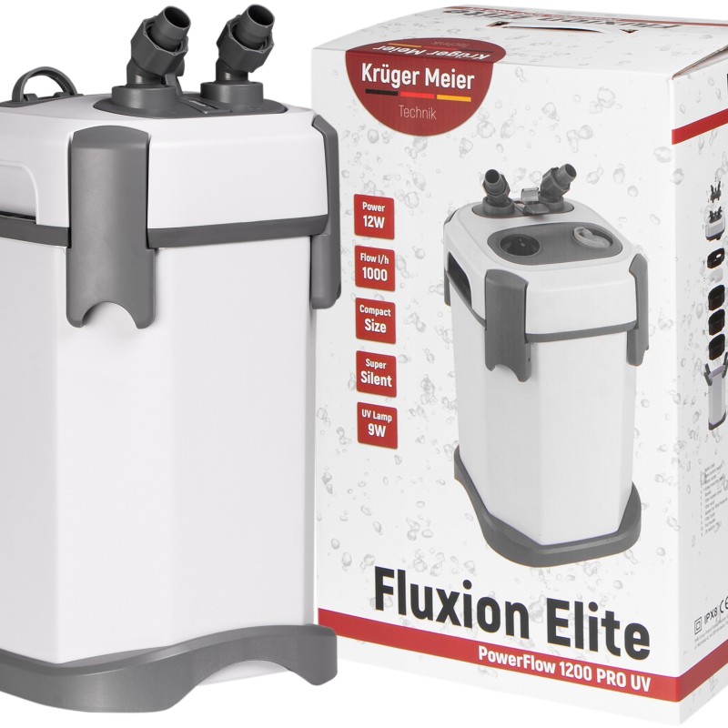 Внешний фильтр Kruger Meier Fluxion Elite 1200 UVC PRO для аквариумов 100-250 литров