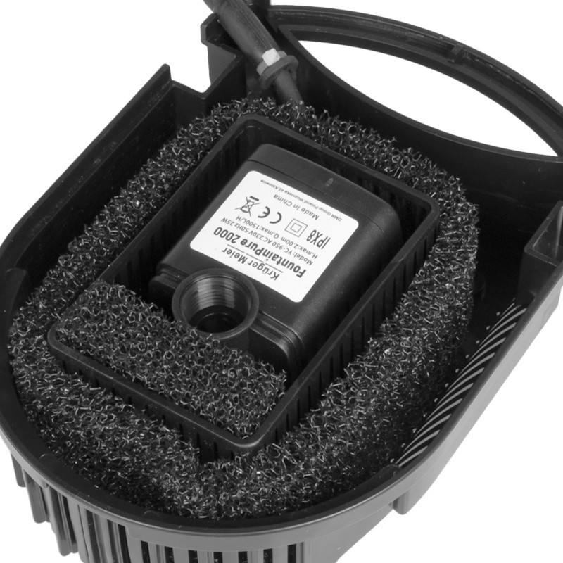 Фонтан-фильтр для пруда Kruger Meier FountainPure 2000 - 3 в 1: насос, фильтр, фонтан (1500 л/ч)