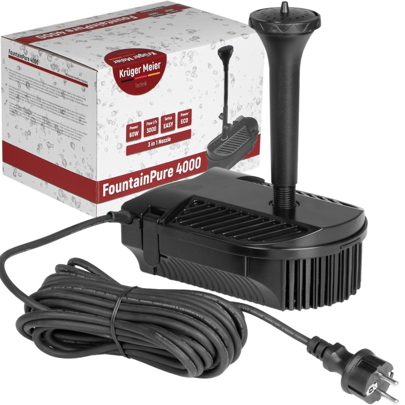 Фонтан-фильтр для пруда Kruger Meier FountainPure 4000 - 3 в 1: насос, фильтр, фонтан (3000 л/ч)