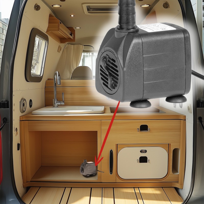 Помпа подъемная Kruger Meier HydroSpark 1750 – мини насос 12V, 1500 л/час