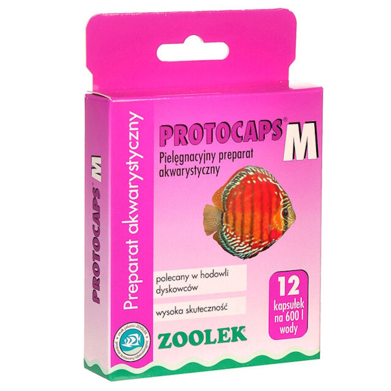 Капсули для гігієни прісноводного акваріума Zoolek Protocaps-M (5333) 12шт та профілактики хвороб риб