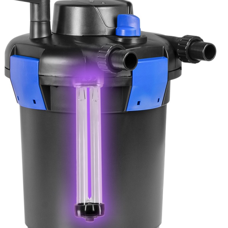 Ставковий фільтр, напірний Kruger Meier PondX UV 4000 з лампою 9 Вт та швидким очищенням для декоративних водойм