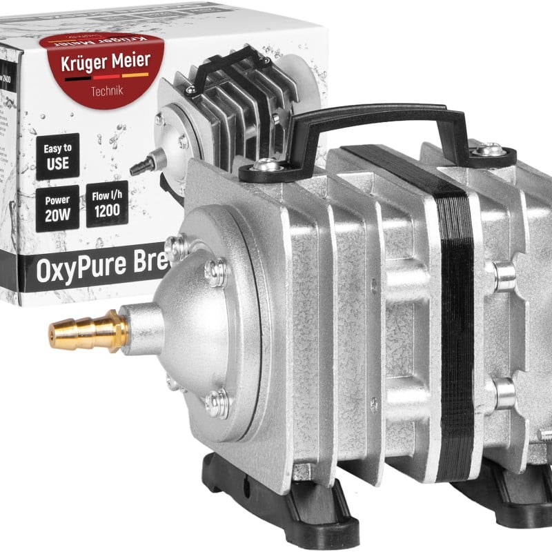 Компресор Kruger Meier OxyPure Breeze 2400 для ставка 1200 л/год з розподільником на 6 виходів