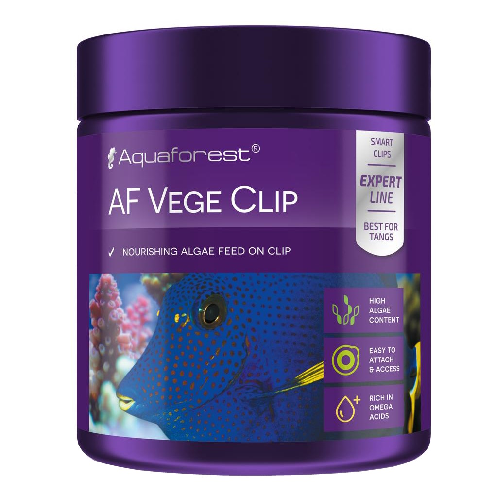Корм для морських риб Aquaforest AF Vege Clip 100 г - кліп-корм з водоростями для травоїдних і всеїдних риб