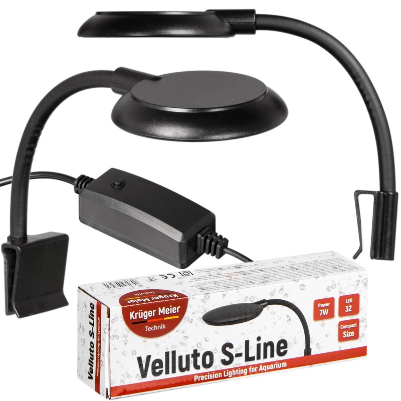 Светильник LED Kruger Meier Velluto S-Line Black 7W для аквариумов 10-40 литров и растений