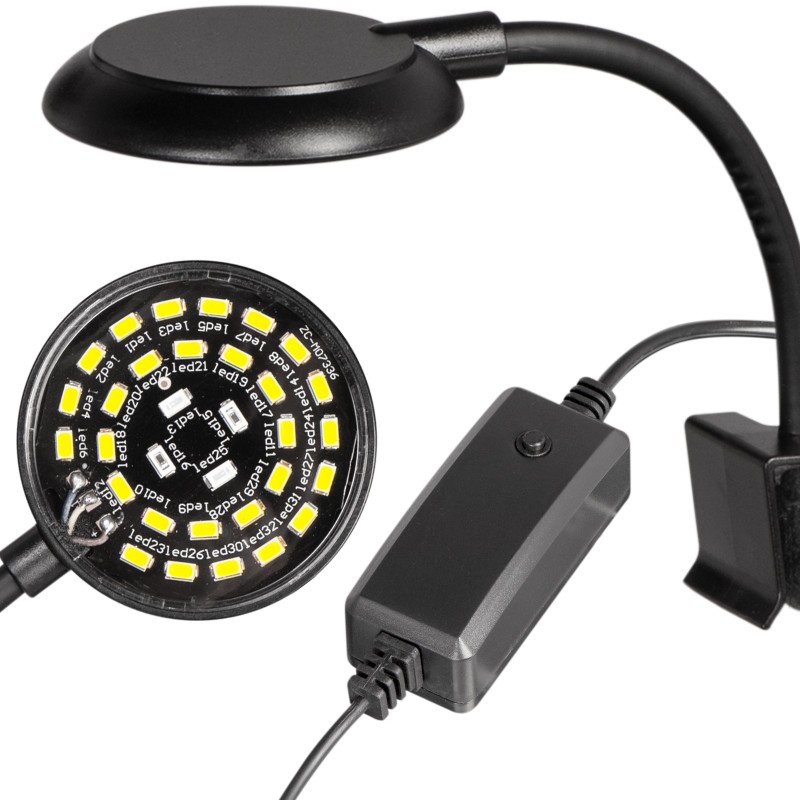Светильник LED Kruger Meier Velluto S-Line Black 7W для аквариумов 10-40 литров и растений