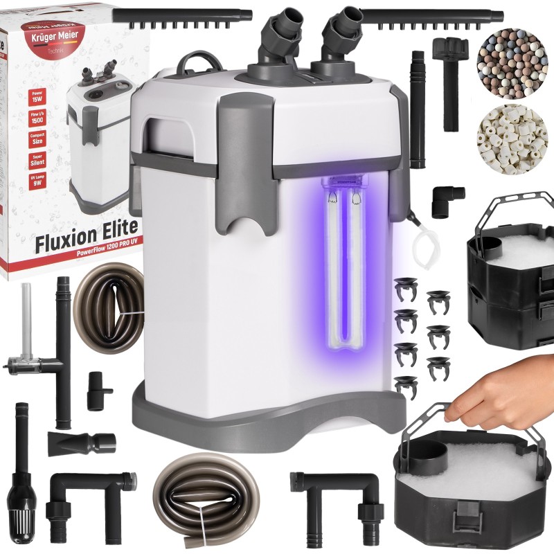 Внешний фильтр Kruger Meier Fluxion Elite 1000 UVC PRO для аквариумов 80-180 литров