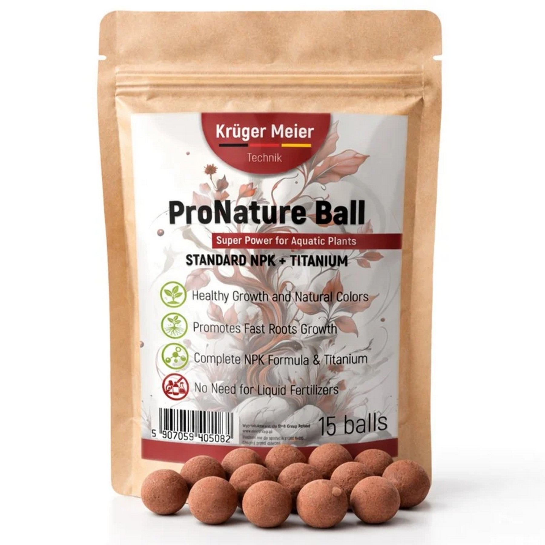 Питательные шарики Kruger Meier ProNature Ball 15 для аквариумных и террариумных растений