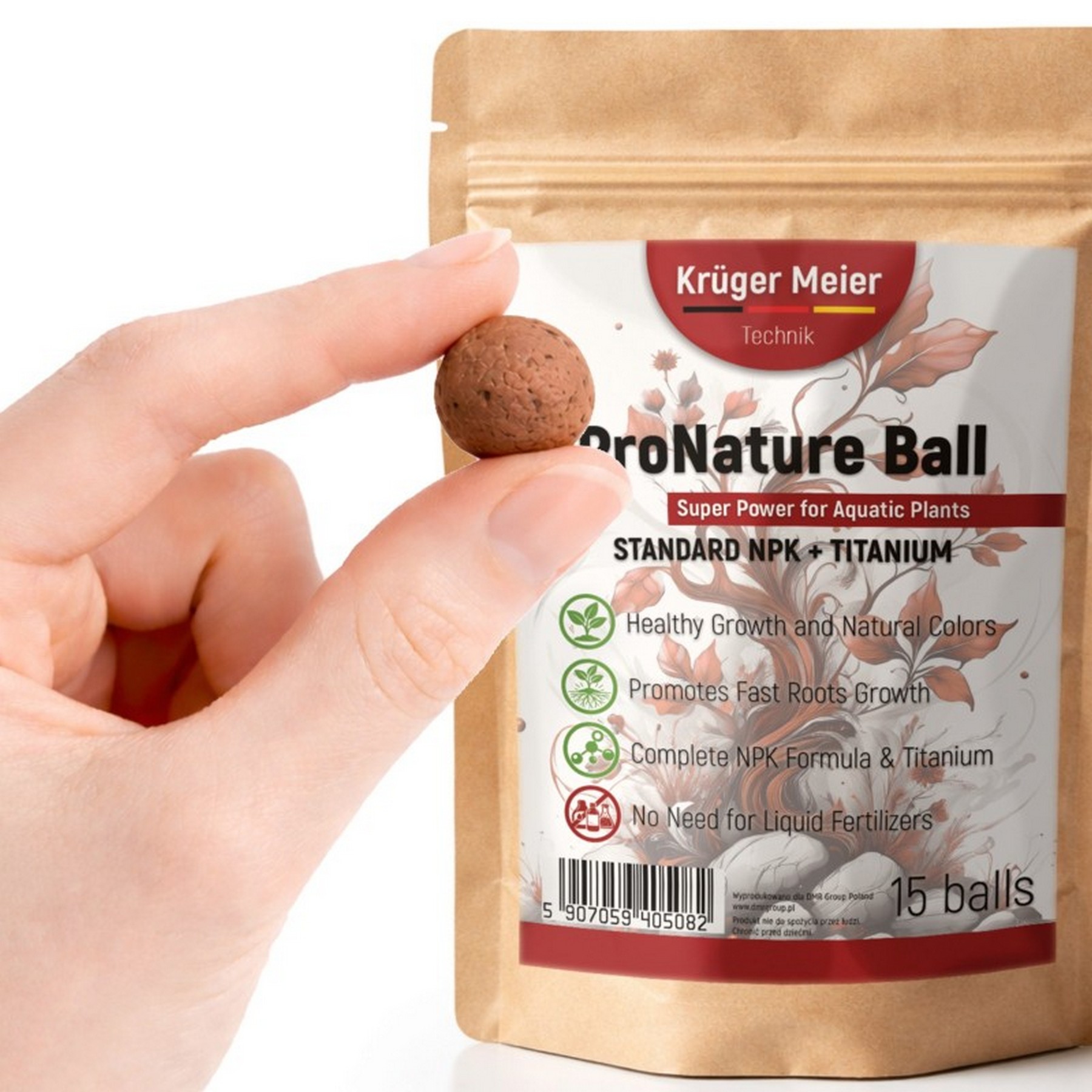 Питательные шарики Kruger Meier ProNature Ball 15 для аквариумных и террариумных растений