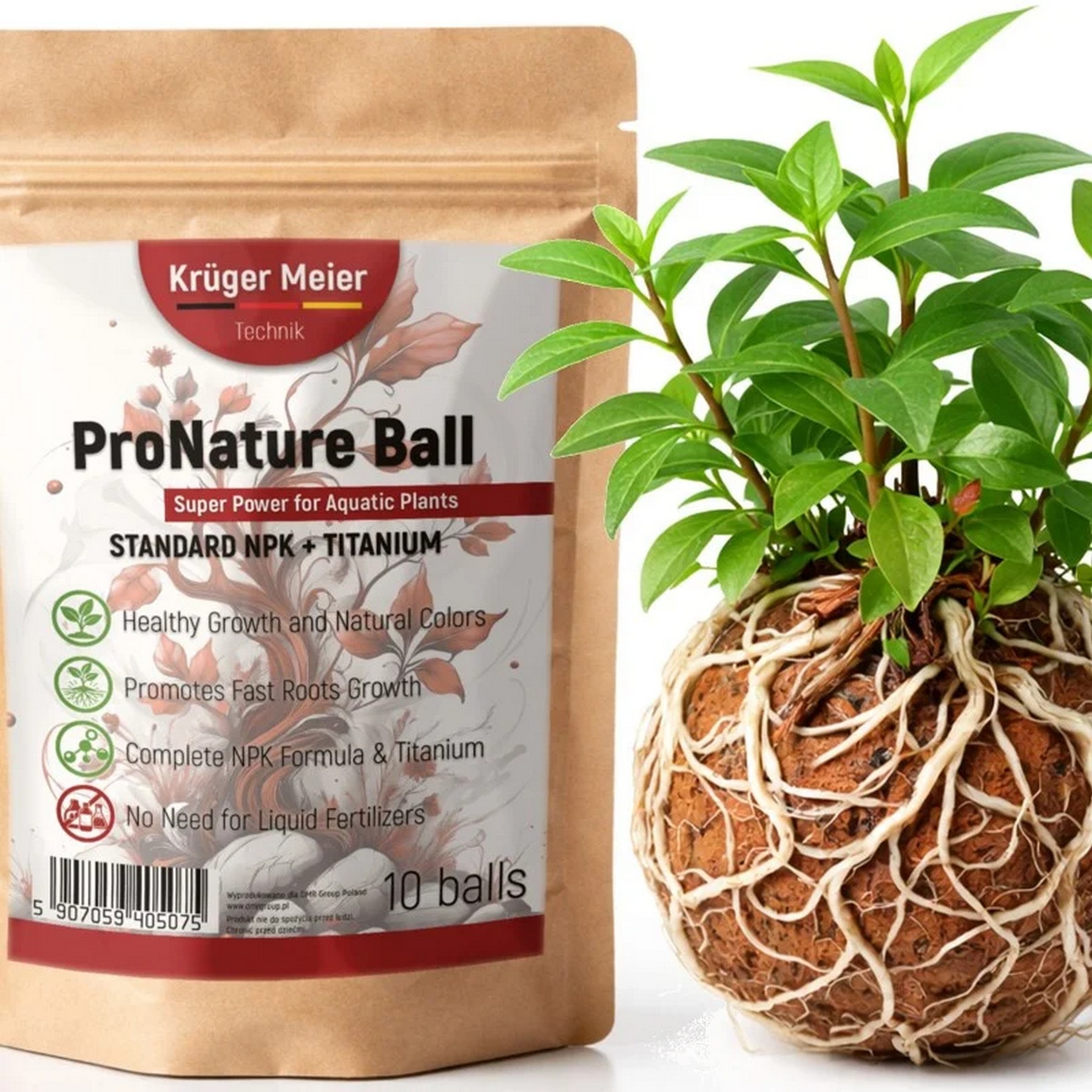 Питательные шарики Kruger Meier ProNature Ball 10 для аквариумных и террариумных растений