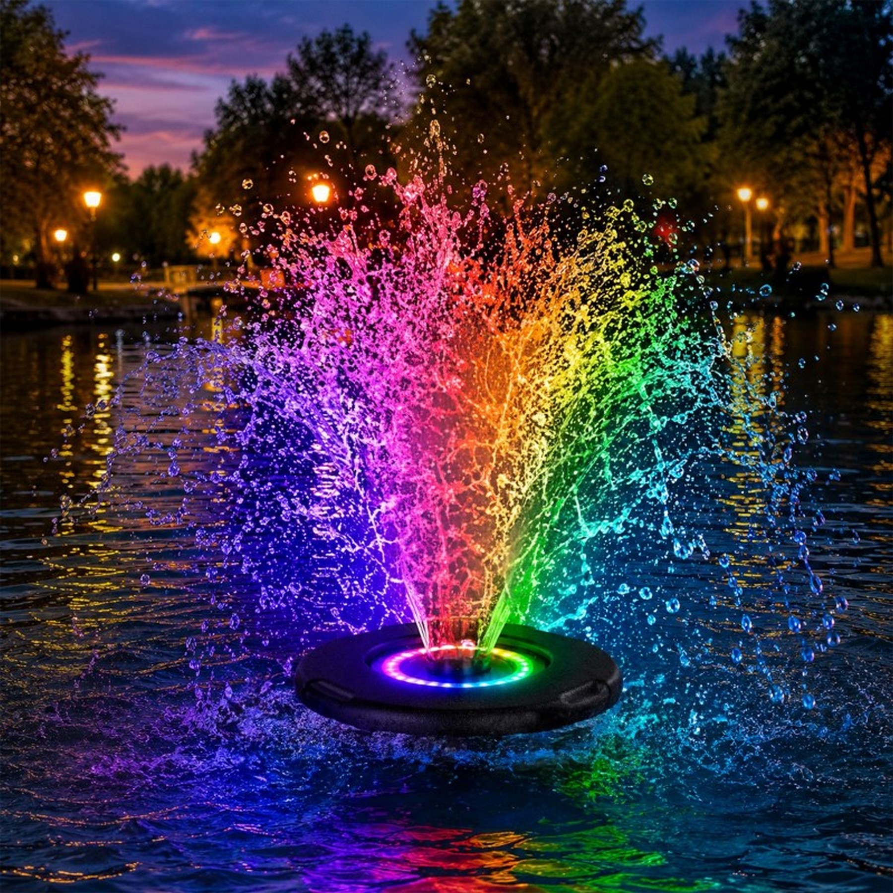 Фонтан, аэратор для пруда Kruger Meier PondSplash Elite LED 40000 с LED-подсветкой 40000 л/ч
