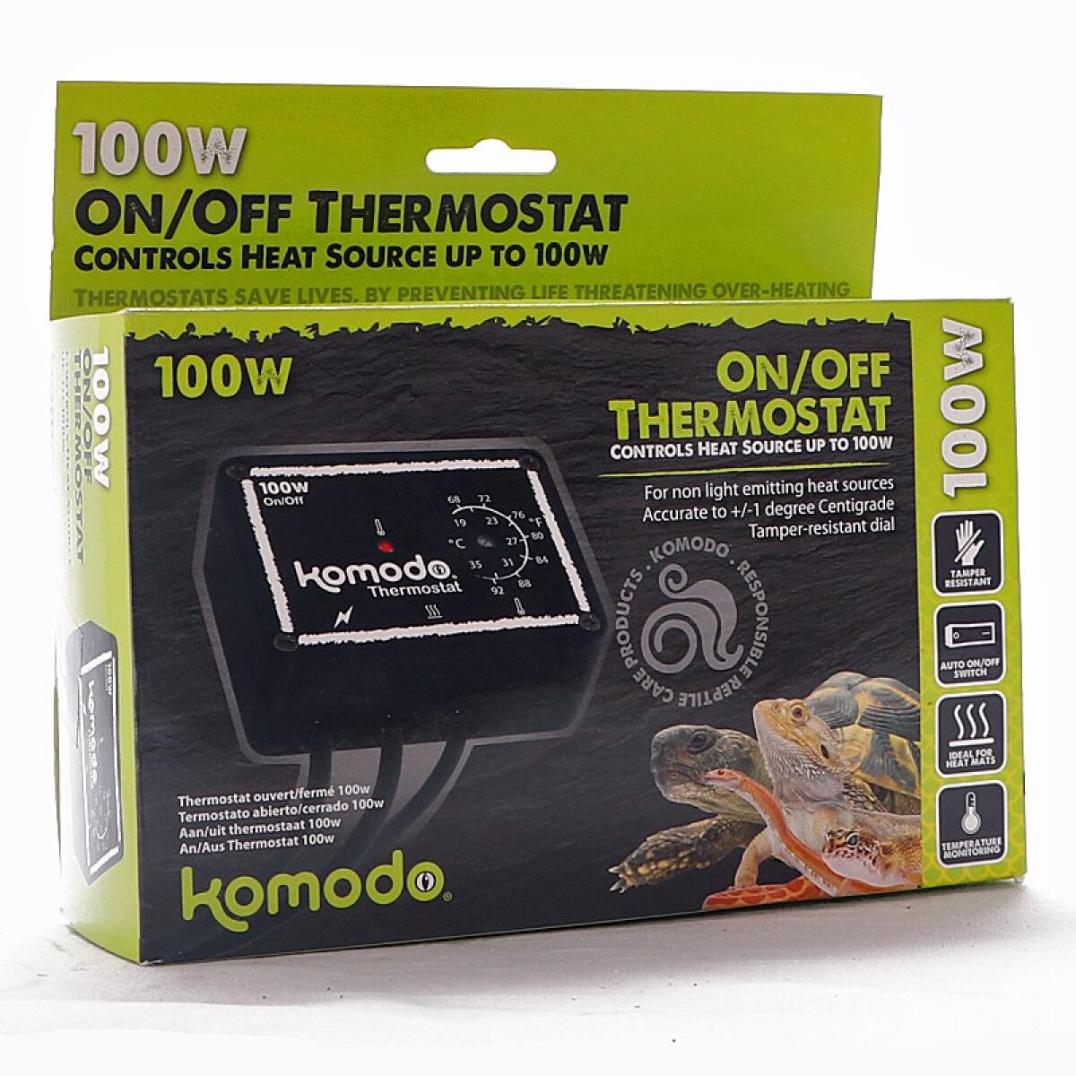 Аналоговий димер термостат Komodo Dimmer Thermostat 100W для нагрівального кабелю або мати