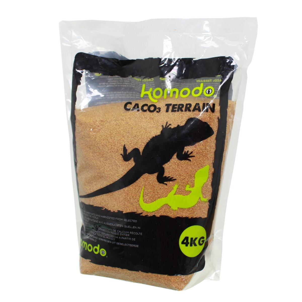 Харчовий пісок з кальцієм для рептилій Komodo CaCo3 Sand Caramel 4кг (U46058)