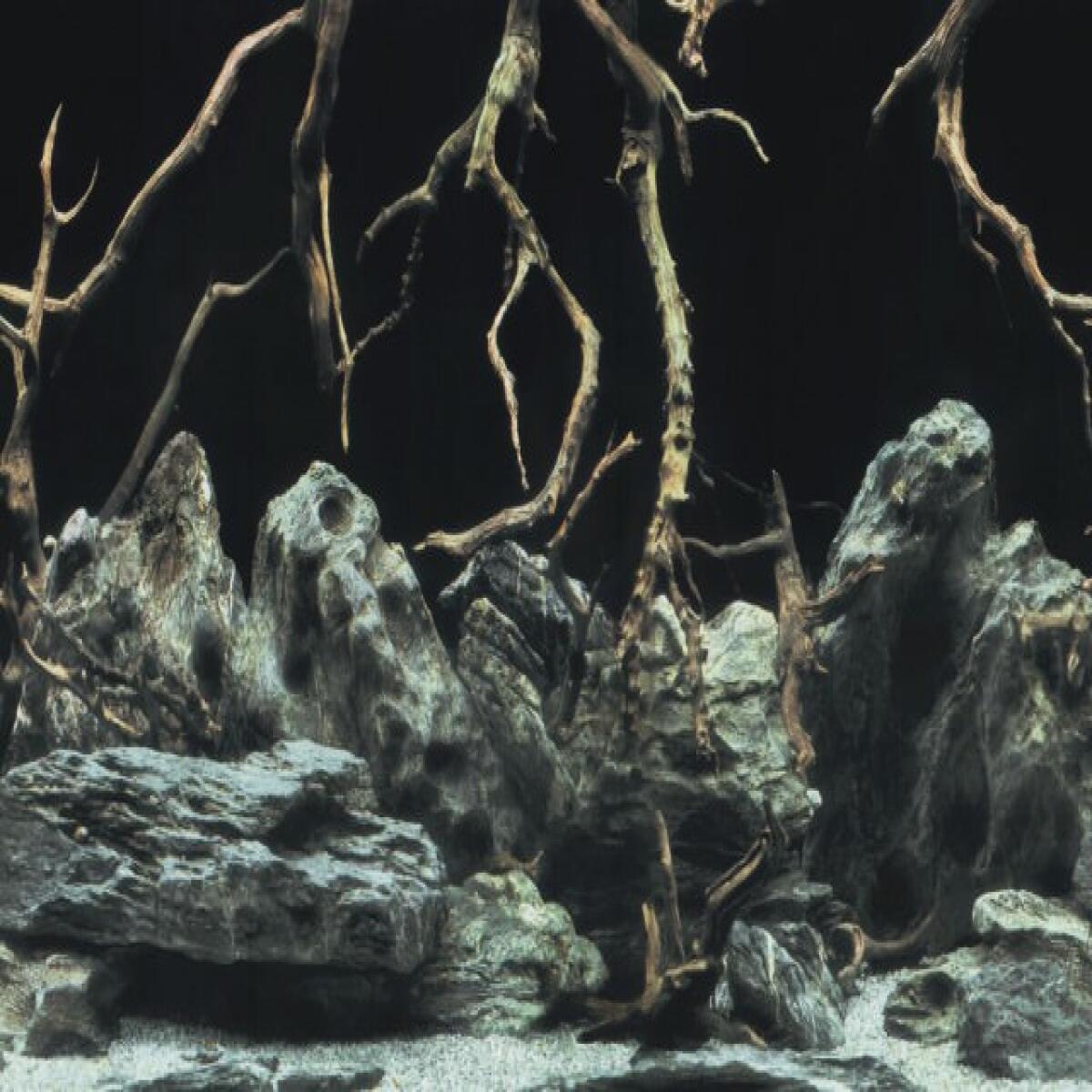 Аквариумный задний фон Aqua Nova Синее море/Камни с корягами 150x60см (TREE ROOTS/WATER XL)