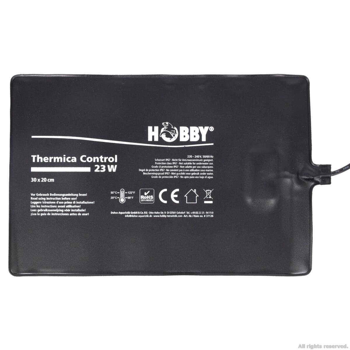 Нагрівальний мат водонепроникний з контролером Hobby Thermica Control 23 Ват IP67 30x20см (37126)