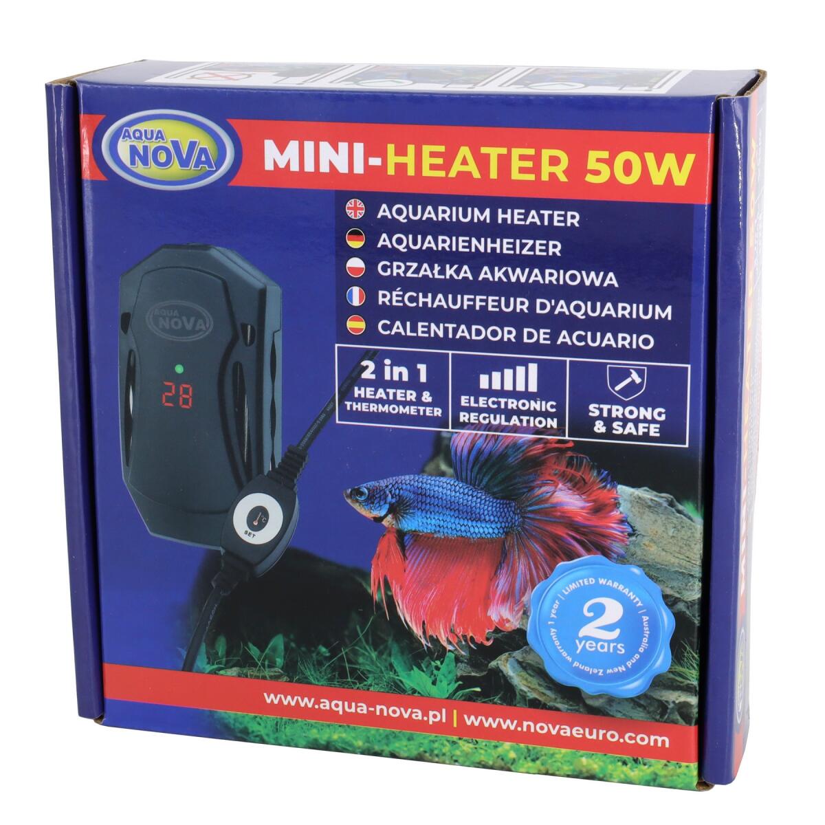 Нагрівач з електронним управлінням Aqua Nova 50Вт (MINI-HEATER-50W)