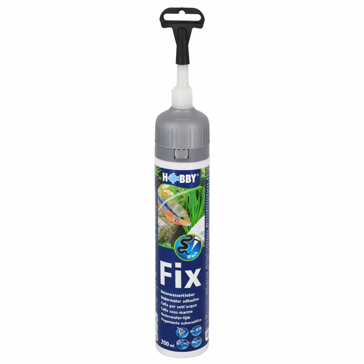 Клей, герметик акваріумний чорний Hobby Fix Underwater Adhesive black 200 мл (11965)