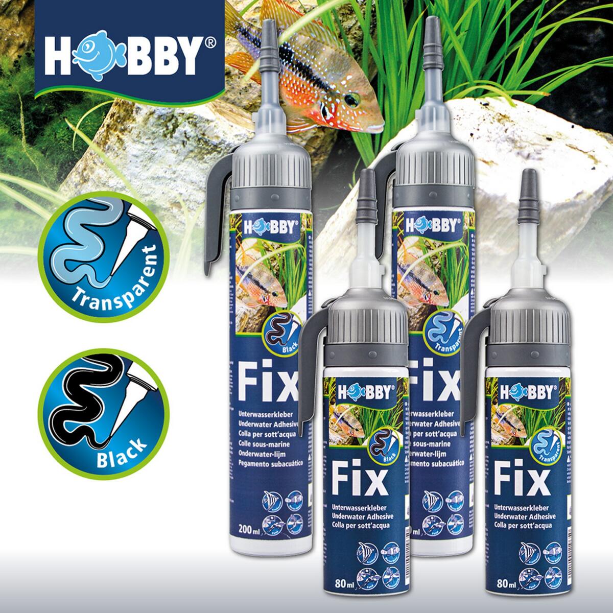 Клей, герметик акваріумний чорний Hobby Fix Underwater Adhesive black 200 мл (11965)