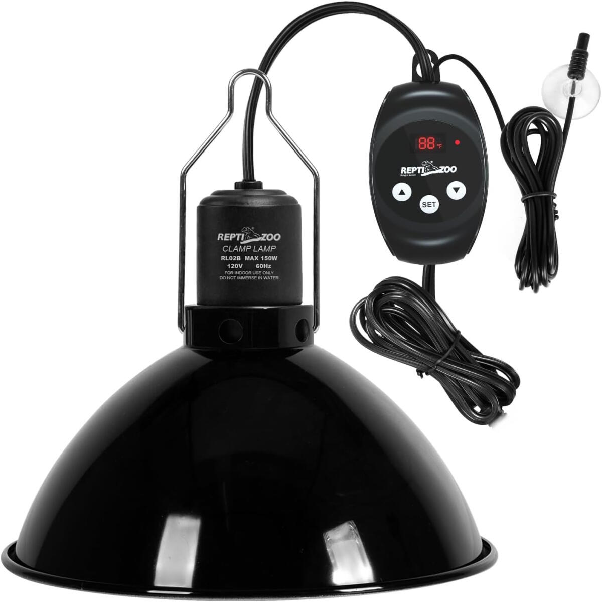Світильник глибокий рефлекторний з термостатом Repti-Zoo 150W (RL02BTC)