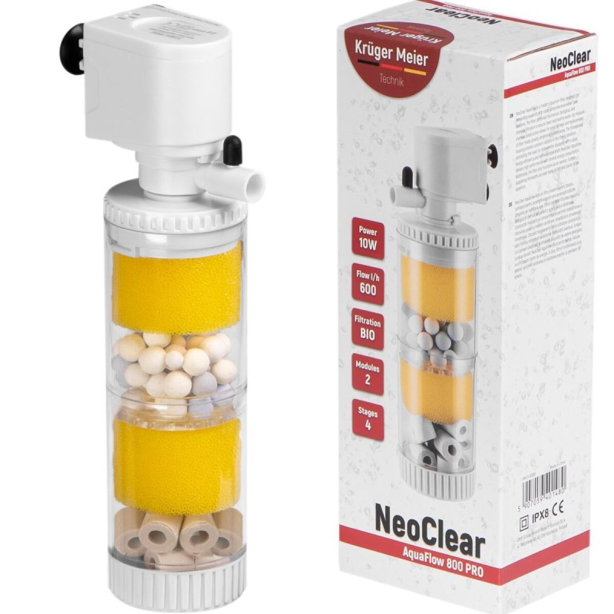 Внутрішній фільтр Kruger Meier NeoClear 800 з біофільтрацією та аерацією для акваріумів 40–80 літрів