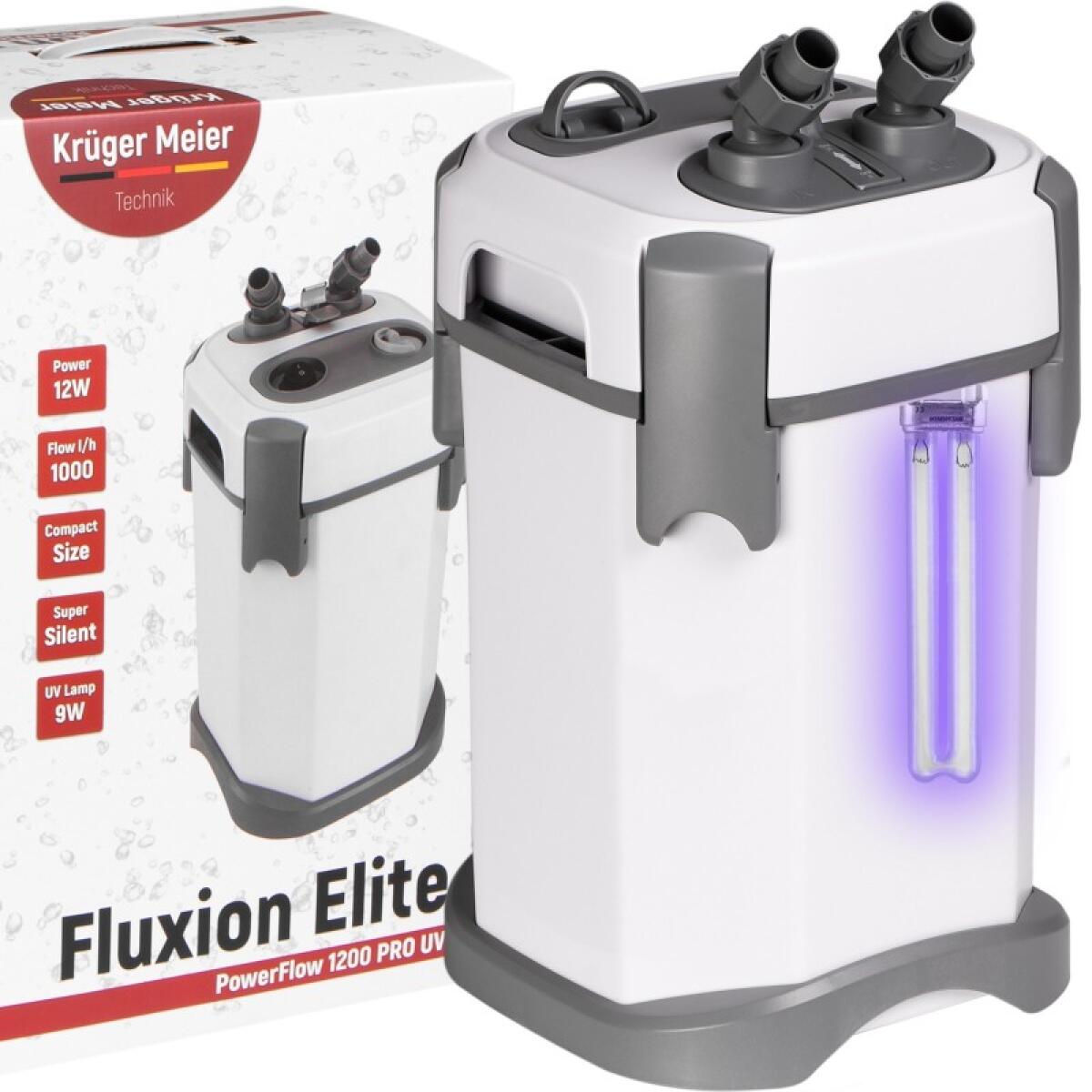 Внешний фильтр Kruger Meier Fluxion Elite 1200 UVC PRO для аквариумов 100-250 литров