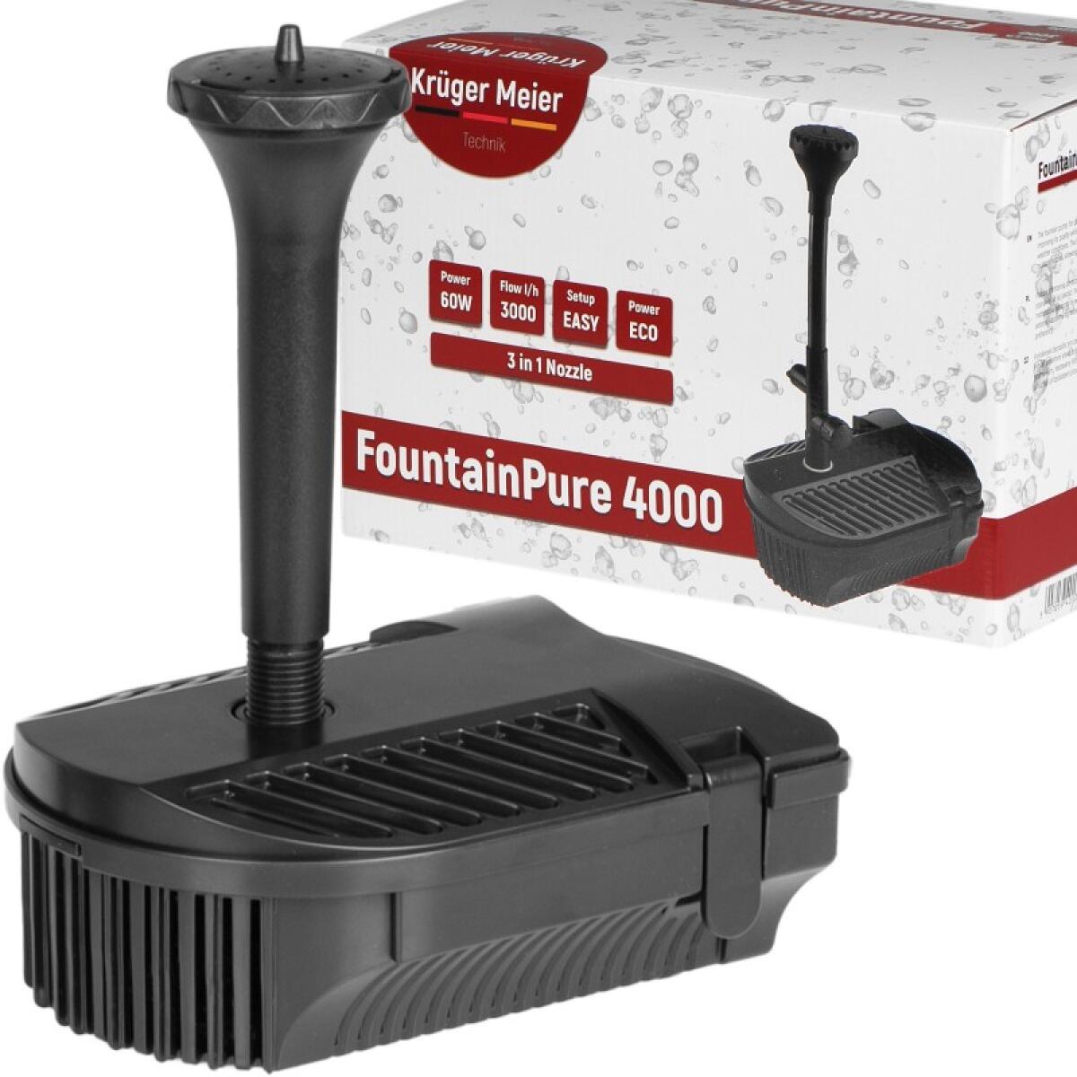 Фонтан-фильтр для пруда Kruger Meier FountainPure 4000 - 3 в 1: насос, фильтр, фонтан (3000 л/ч)