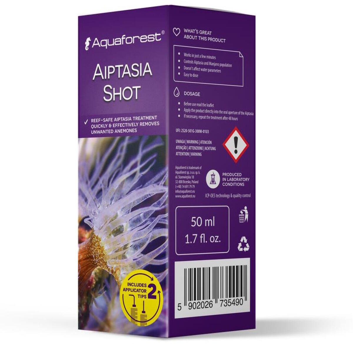 Засіб проти актиній Aiptasia Aquaforest Aiptasia Shot 50 мл для морських акваріумів