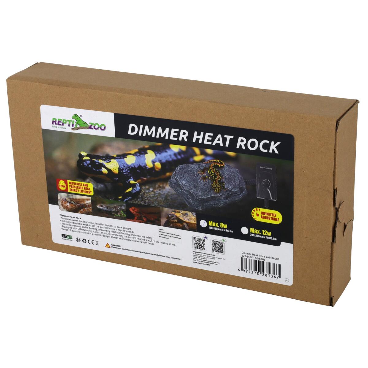 Нагрівальний камінь з регулятором температури Repti-Zoo Dimmer Heat Rock 8W 18×14×3 см (AHR0608P) для тераріумів