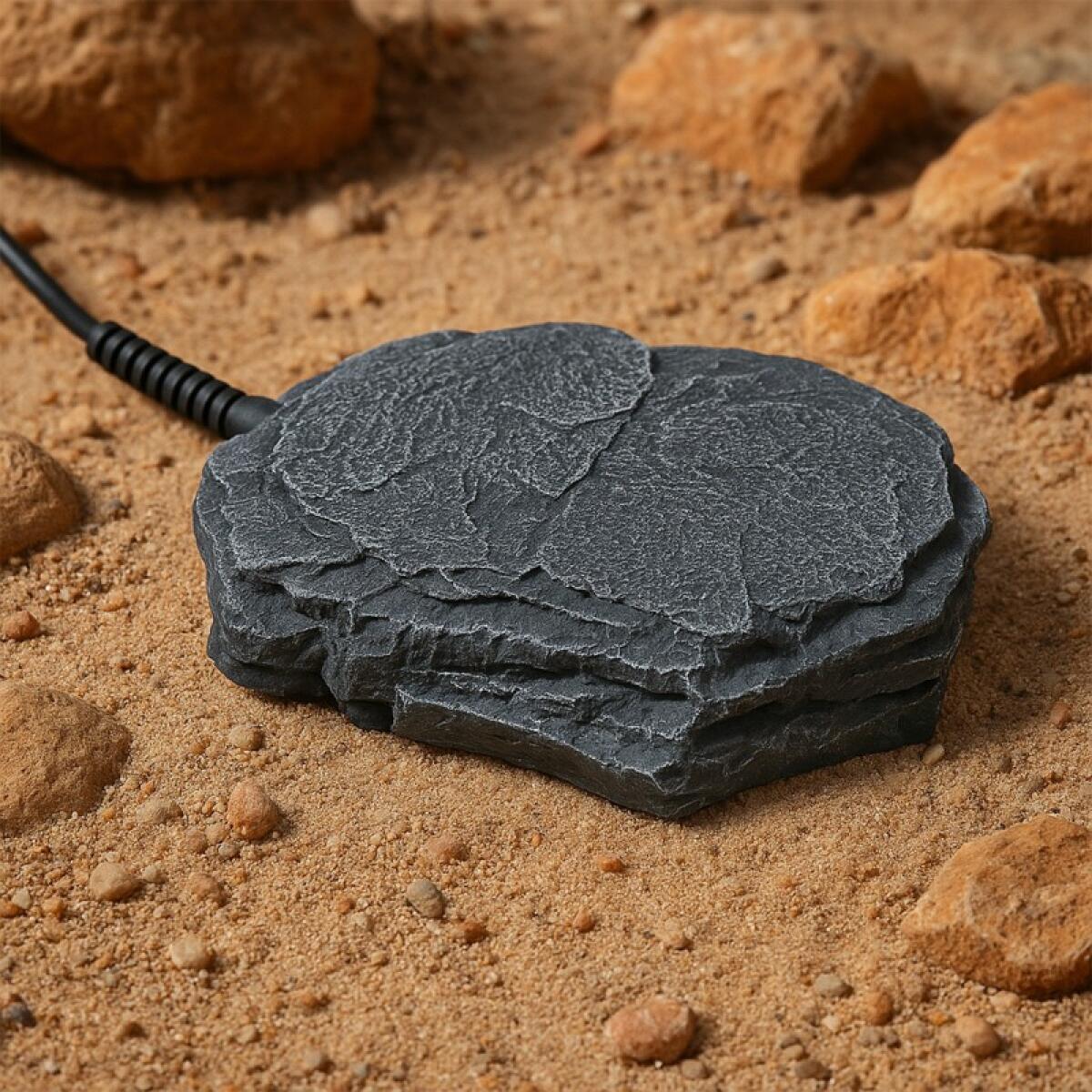 Нагрівальний камінь з регулятором температури Repti-Zoo Dimmer Heat Rock 12W 20x27x3 см (AHR0612P) для тераріумів