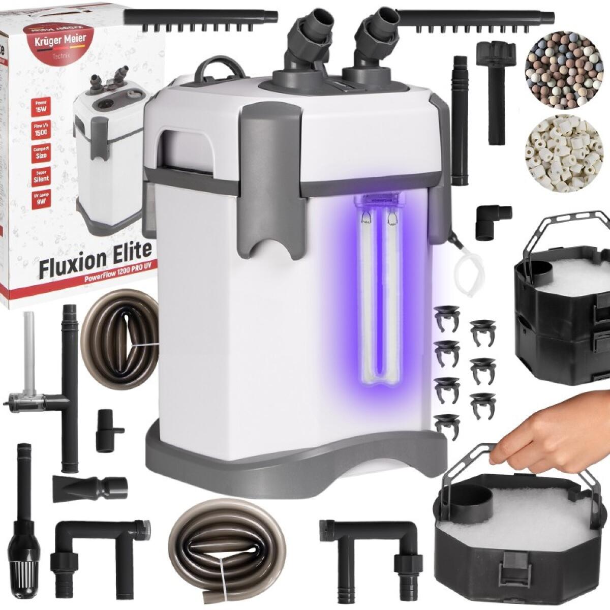 Внешний фильтр Kruger Meier Fluxion Elite 1000 UVC PRO для аквариумов 80-180 литров