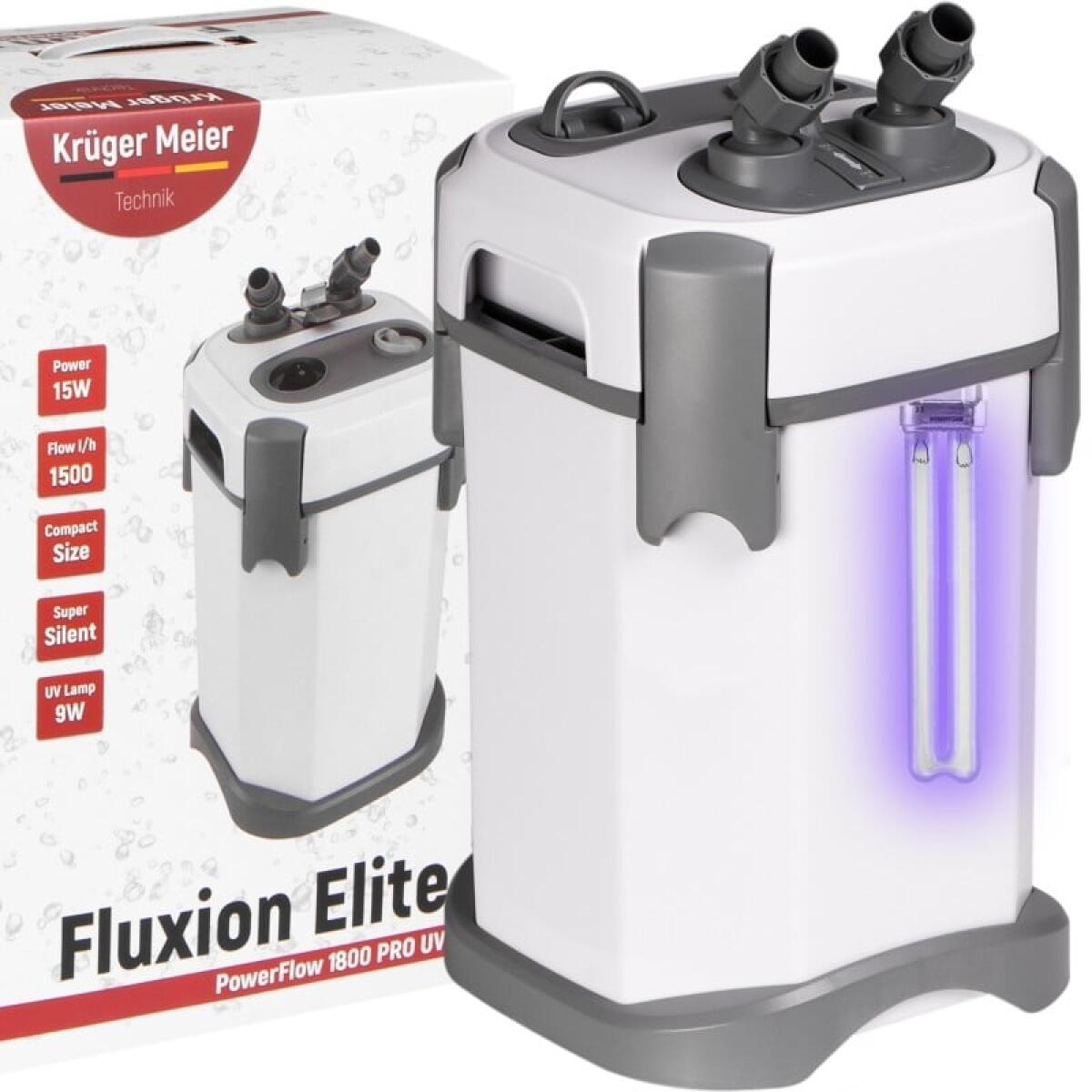 Внешний фильтр Kruger Meier Fluxion Elite 1800 UVC PRO для аквариумов 120-350 литров.