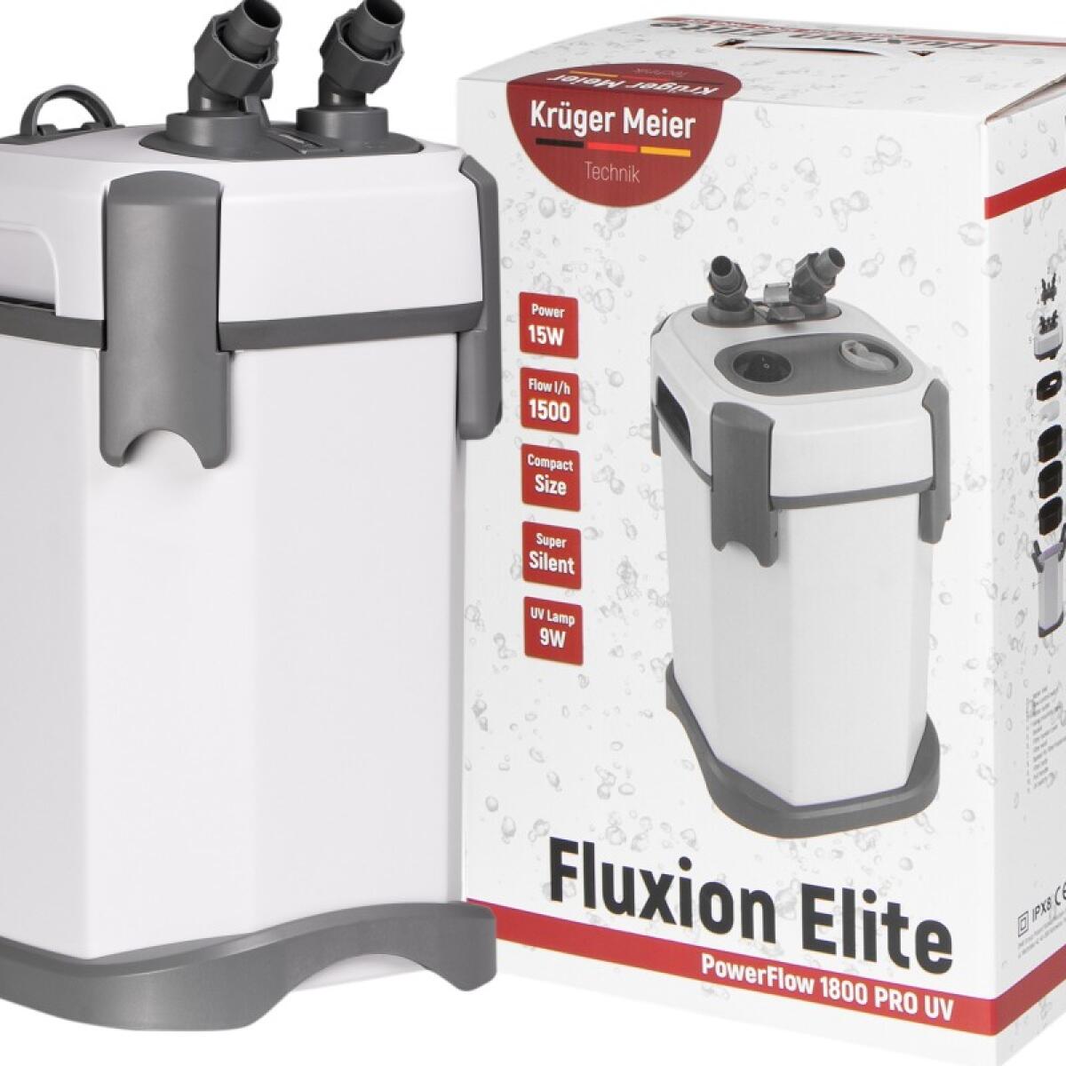 Внешний фильтр Kruger Meier Fluxion Elite 1800 UVC PRO для аквариумов 120-350 литров.