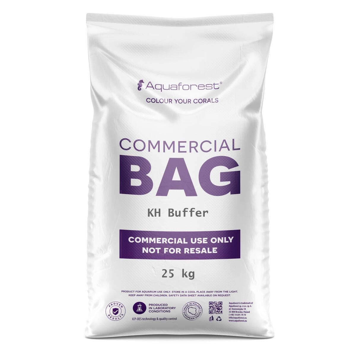 Підтримка карбонатної жорсткості (KH) в морських акваріумах Aquaforest KH Buffer commercial bag 25кг