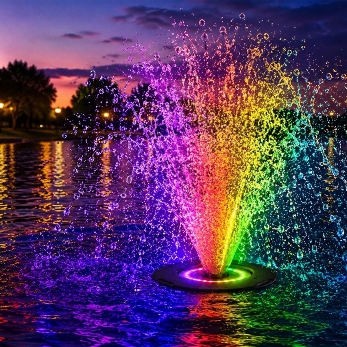 Фонтан, аэратор для пруда Kruger Meier PondSplash Elite LED 40000 с LED-подсветкой 40000 л/ч