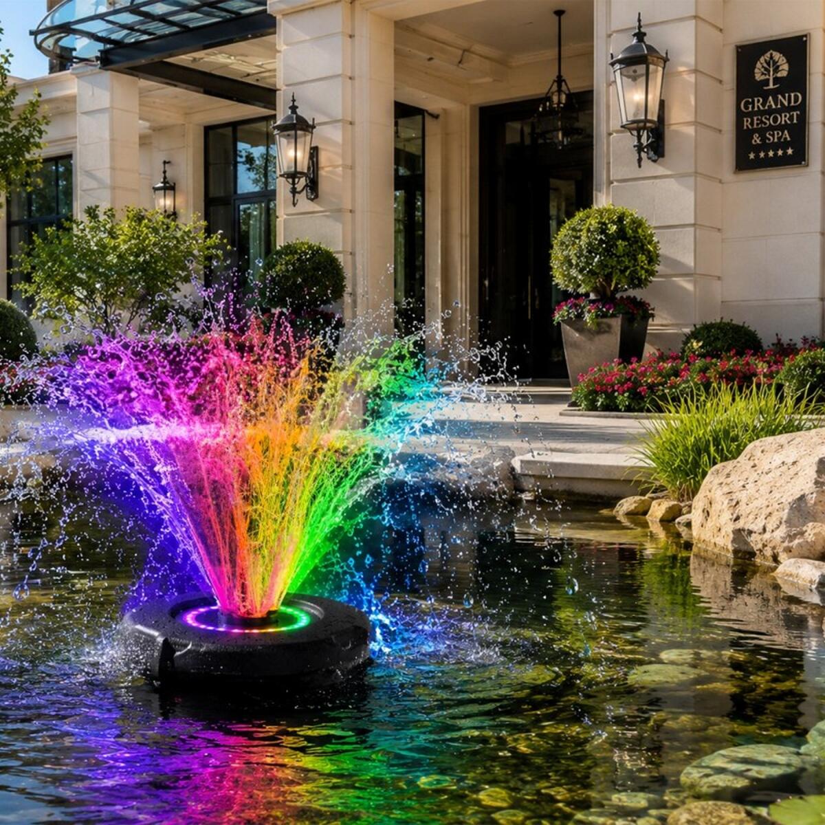 Фонтан, аэратор для пруда Kruger Meier PondSplash Elite LED 40000 с LED-подсветкой 40000 л/ч