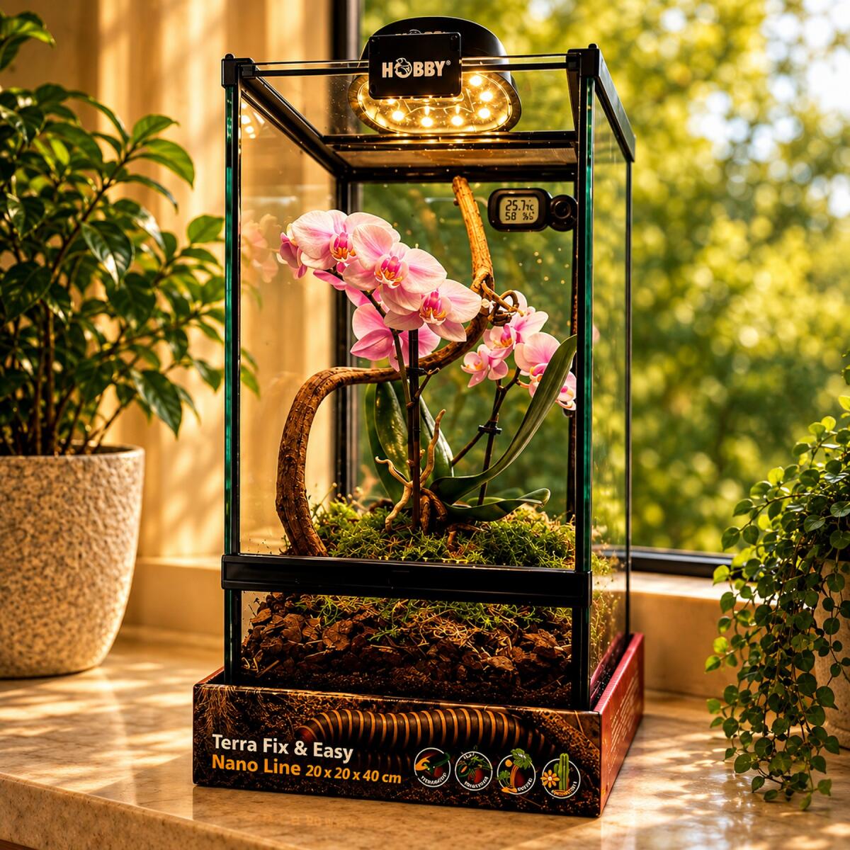 Тераріум скляний Hobby Terra Fix & Easy Nano Line 20x20x40см (36032)
