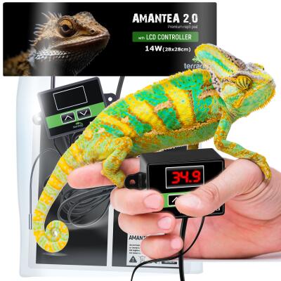 Нагрівальний мат з термостатом Terrario Amantea 2.0 14W 28x28см