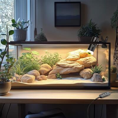 Світильник з затискної ручкою і таймером Terrario ReptiSun Time Control 200W