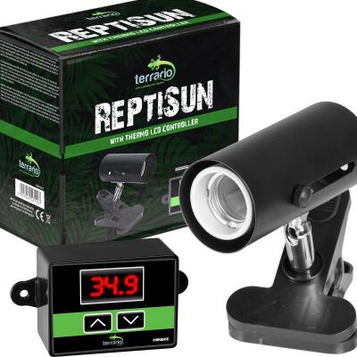 Світильник з затискної ручкою і термостатом ReptiSun Temperature Control 200W