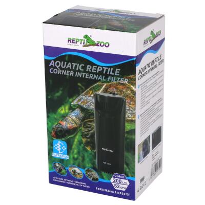 Внутрішній фільтр Repti-Zoo Aquatic Corner Filter (GLB07) для тераріумів із черепахами, рибами та амфібіями (200 л/год, до 38 літрів)
