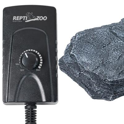Нагрівальний камінь з регулятором температури Repti-Zoo Dimmer Heat Rock 8W 18×14×3 см (AHR0608P) для тераріумів