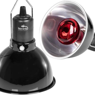 Світильник глибокий рефлекторний Terrario Biosphere Light 75W для локального обігріву тераріумів з керамічним патроном E27