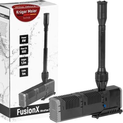 Насос-фонтан з подвійним фільтром Kruger Meier FusionX 1200 для декоративного ставка 3-в-1 (600 л/г)